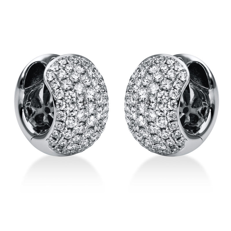 Creolen 18 kt WG, 122 Brill. 1,73 ct, TW-vsi