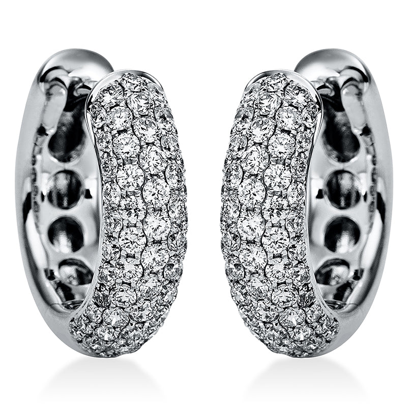 Creolen 18 kt WG, 116 Brill. 0,81 ct, TW-vsi