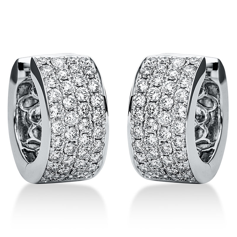 Creolen 18 kt WG, 84 Brill. 1,41 ct, TW-vsi