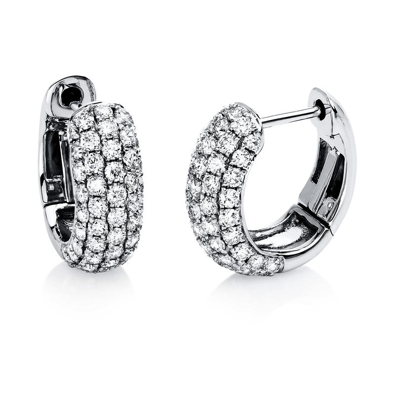 Creolen 18 kt WG, 98 Brill. 1,01 ct, TW-si