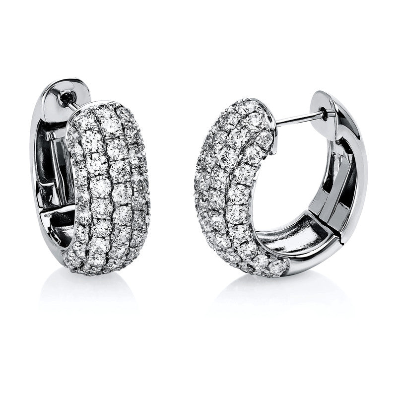 Creolen 18 kt WG, 98 Brill. 2,79 ct, TW-si