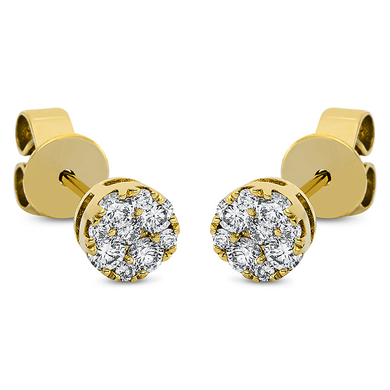 Ohrstecker 18 kt GG. 8 Brillanten 0.06 ct. TW-si. 10 Brillanten 0.30 ct. TW-si