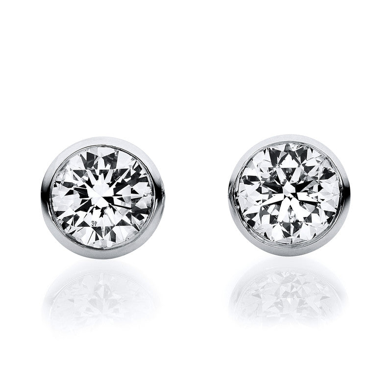 Ohrstecker 18 kt WG, 2 Brill. 0,50 ct, TW-si