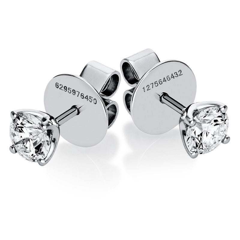 Ohrstecker 4er-Krappe 18 kt WG. GIA7356569556 + GIA6345907915. 2 Brillanten 1.01 ct. F-si
