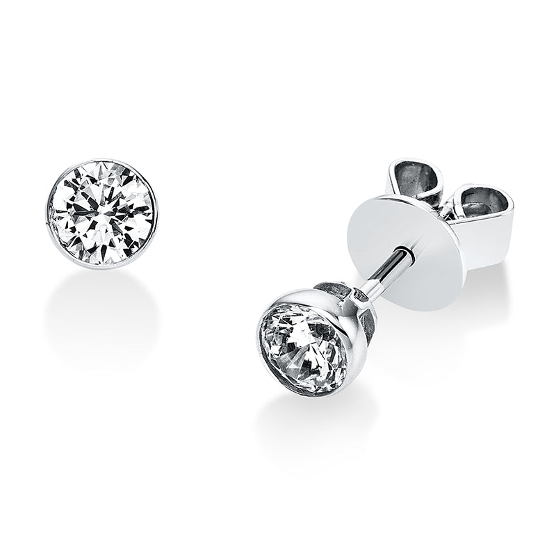 Ohrstecker Zarge 18 kt WG. 2 Brillanten 0.50 ct. TW-si