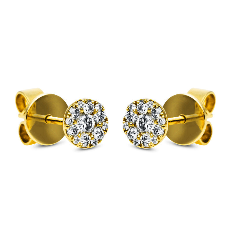 Ohrstecker 18 kt GG, 26 Brill. 0,30 ct, TW-si