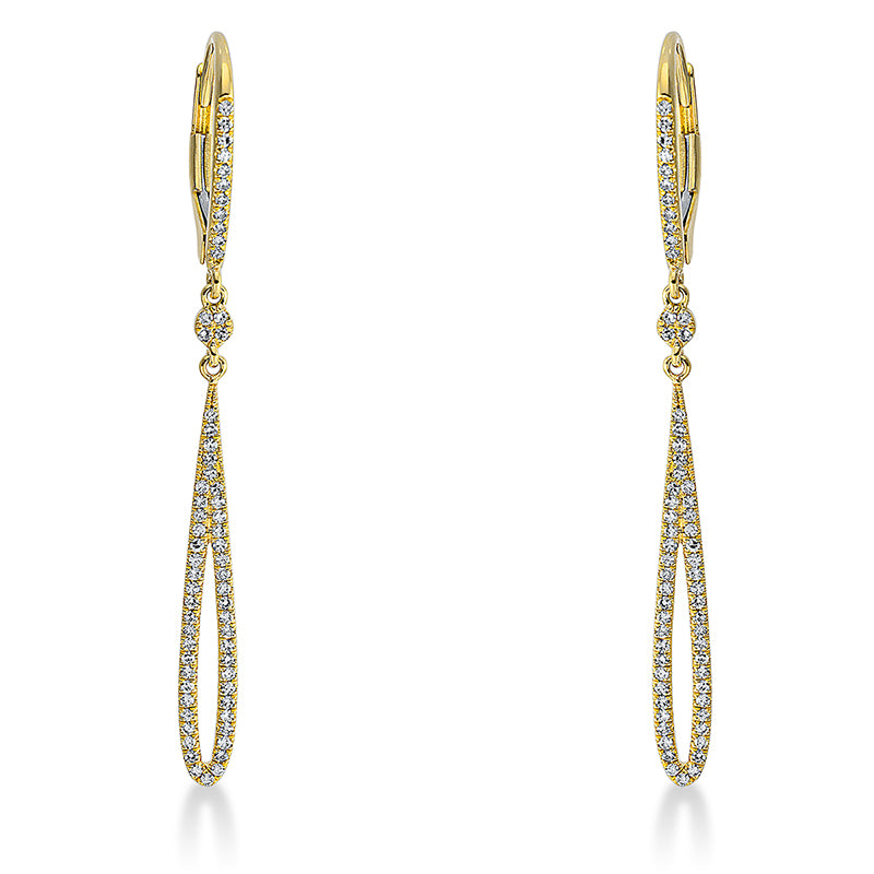Ohrschmuck 18 kt GG, 126 Dia. 0,29 ct, W-si