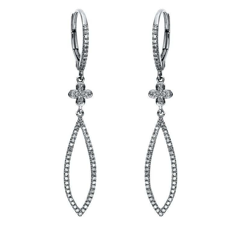 Ohrschmuck 18 kt WG, 130 Dia. 0,28 ct, W-si