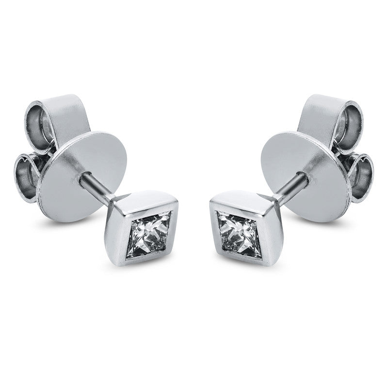 Ohrstecker 14 kt WG, 2 Princ. 0,40 ct, TW-si