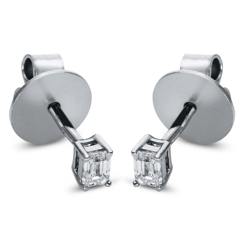 Ohrstecker 18 kt WG, 2 Sm.schliff 0,18 ct, TW-si