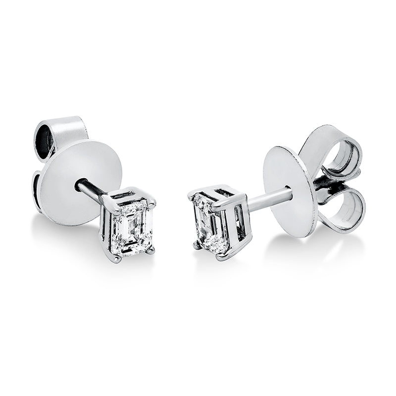Ohrstecker 14 kt WG, 2 Sm.schliff 0,47 ct, TW-si