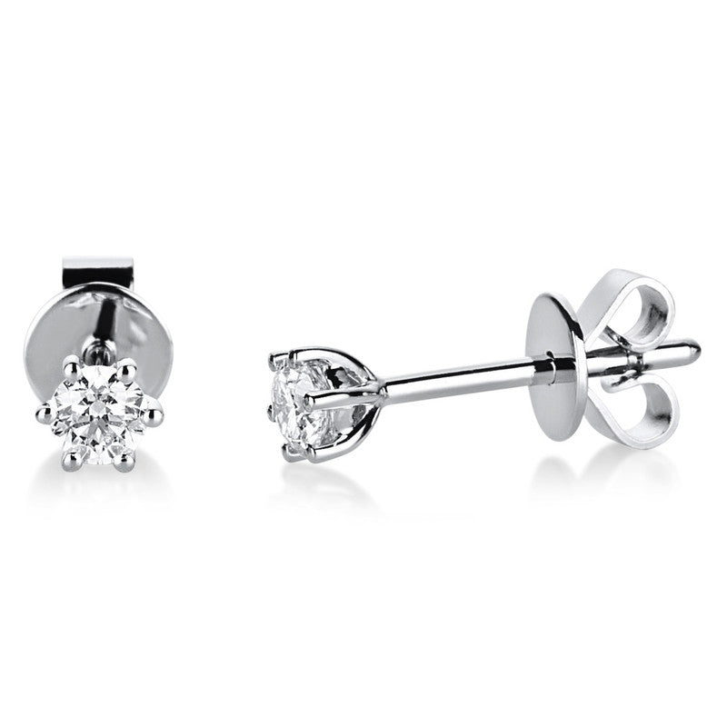 Ohrstecker 14 kt WG, 2 Brill. 0,20 ct, TW-vsi