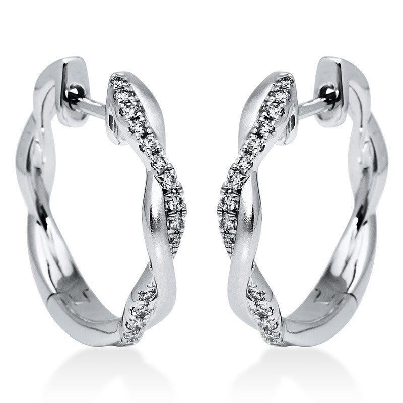 Creolen 18 kt WG, 32 Brill. 0,18 ct, TW-si