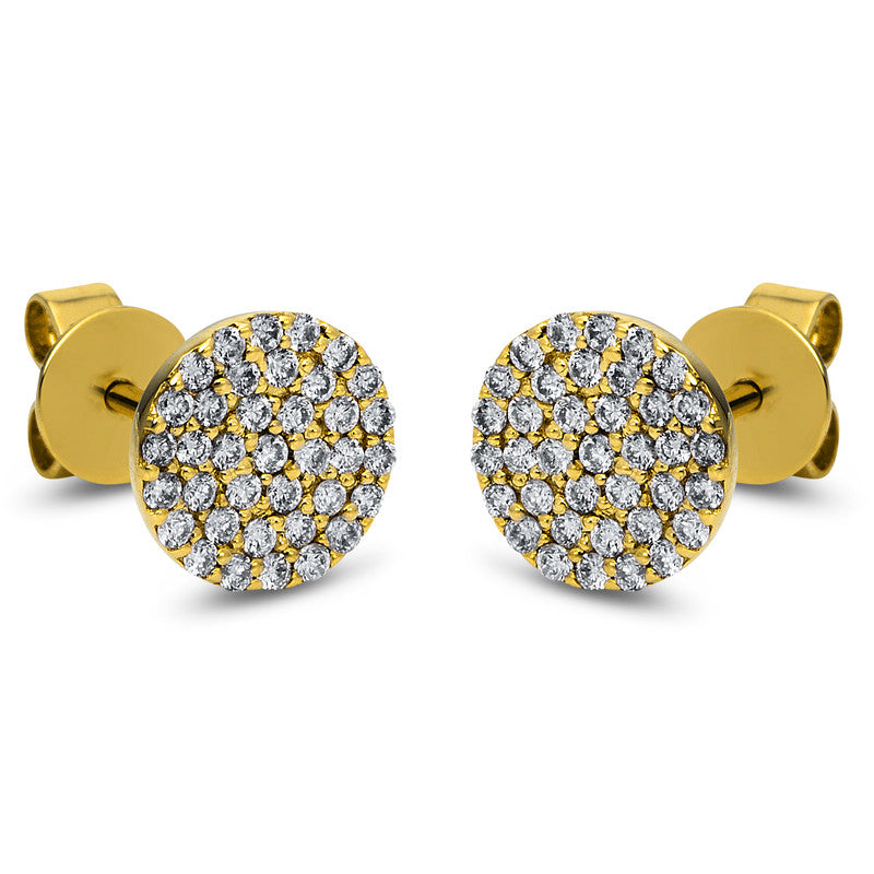 Ohrstecker 18 kt GG, 74 Brill. 0,30 ct, TW-si