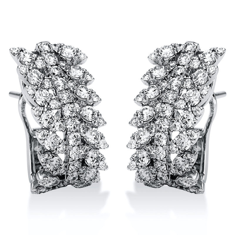 Creolen 18 kt WG, 32 Brill. 1,84 ct, TW/W-vsi, 92 Brill. 1,56 ct, TW/W-vsi