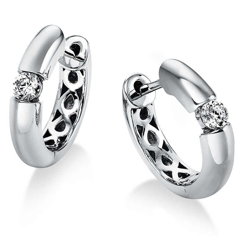 Ohrstecker 14 kt WG, 2 Brill. 0,20 ct, TW-si