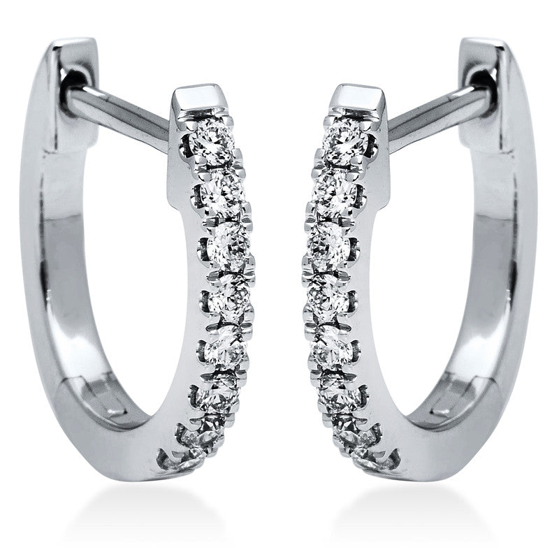 Creolen 18 kt WG. 16 Brillanten 0.22 ct. TW-si