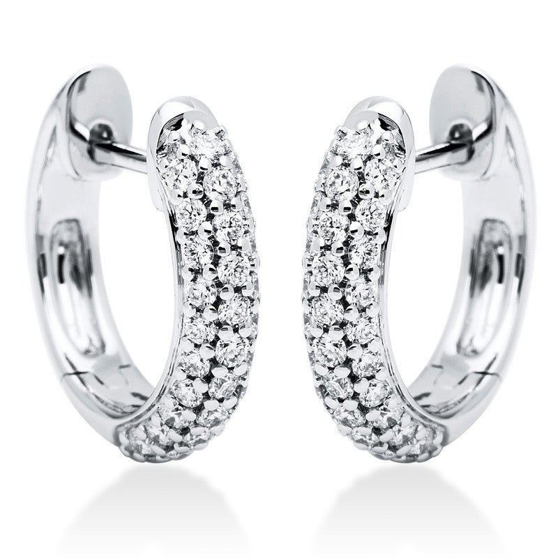 Creolen 18 kt WG, 62 Brill. 0,51 ct, TW-si