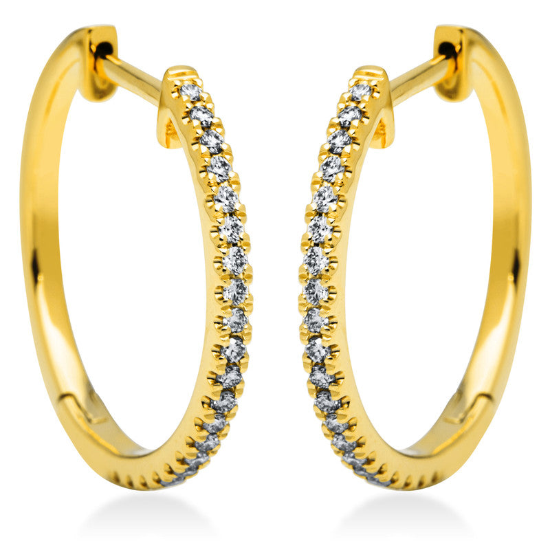 Creolen 18 kt GG, 42 Brill. 0,26 ct, TW-si