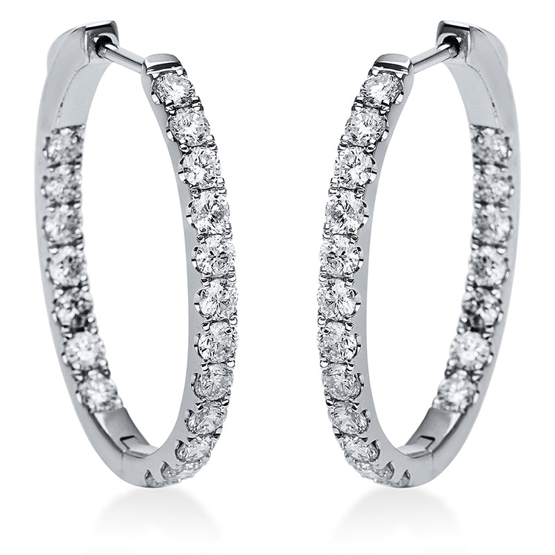 Creolen 18 kt WG, 38 Brill. 1,97 ct, TW-si