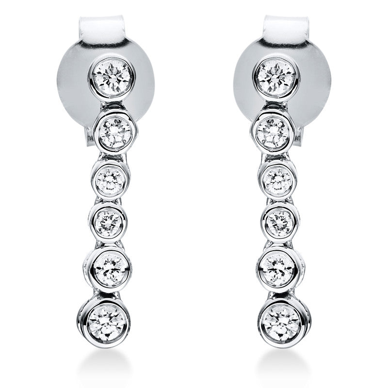 Ohrschmuck 18 kt WG, 4 Brill. 0,07 ct, TW-si, 4 Brill. 0,10 ct, TW-si, 4 Brill. 0,05 ct, TW-si
