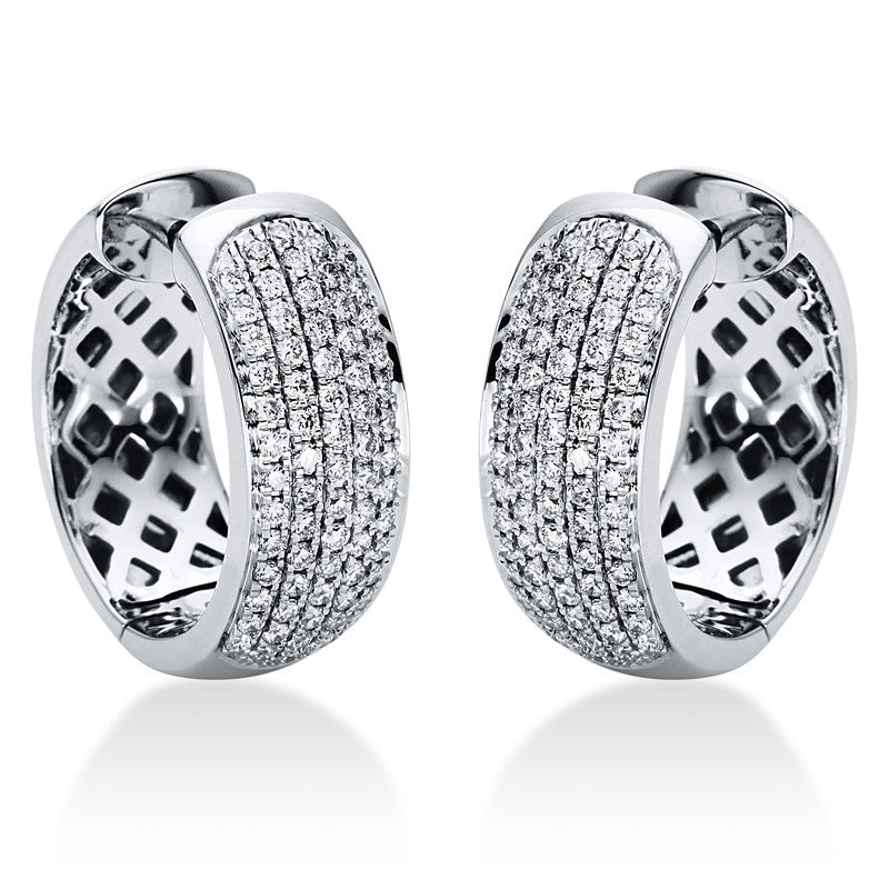 Creolen 18 kt WG, 138 Brill. 0,76 ct, TW-si
