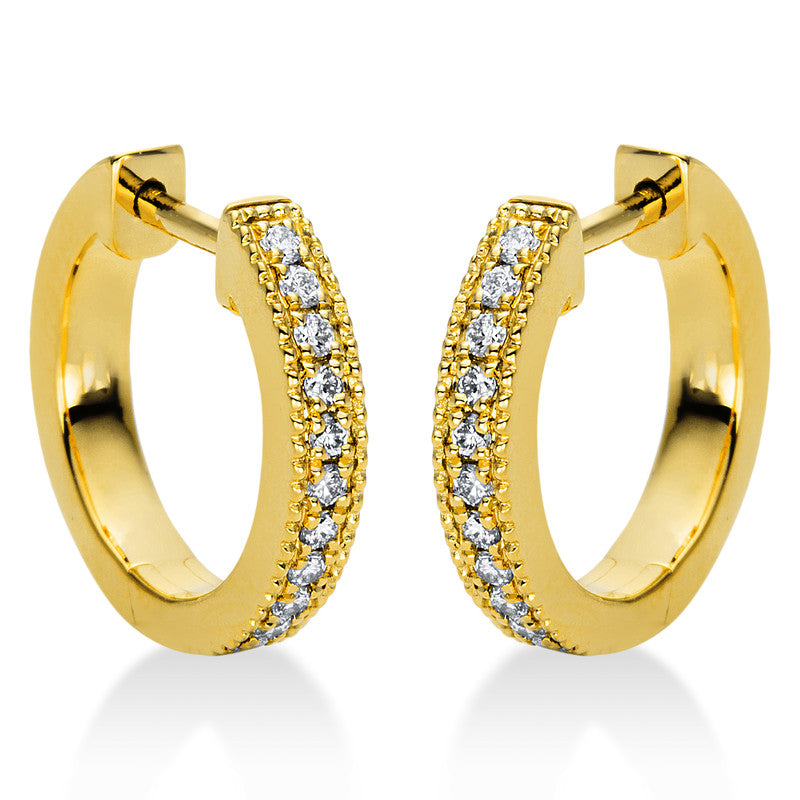 Creolen 18 kt GG. 22 Brillanten 0.15 ct. TW-si