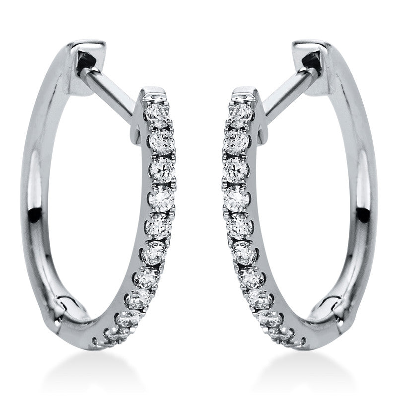 Creolen 18 kt WG, 22 Brill. 0,12 ct, TW-si