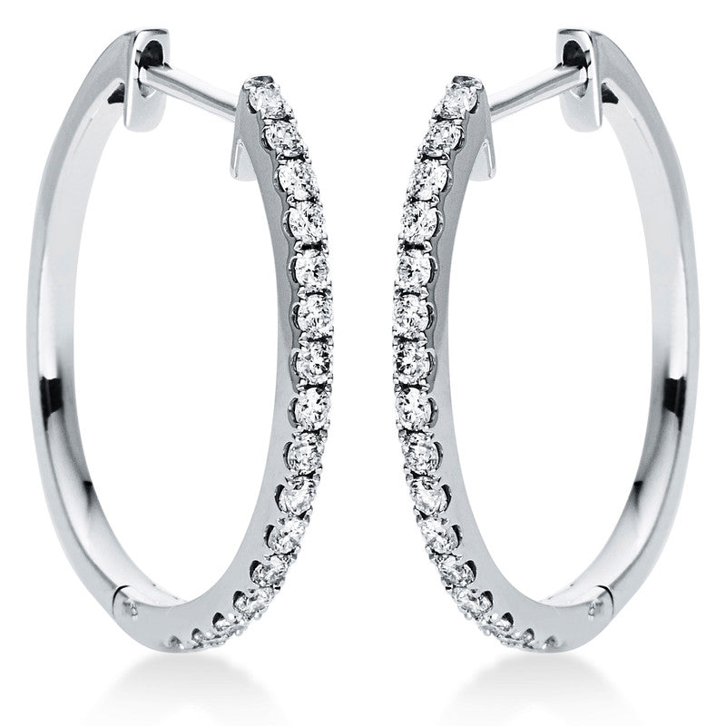 Creolen 18 kt WG. 32 Brillanten 0.32 ct. TW-si