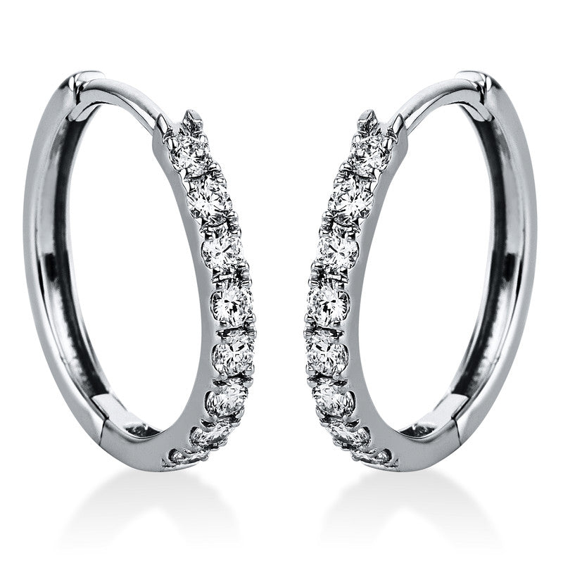 Creolen 14 kt WG. 16 Brillanten 0.50 ct. TW-si