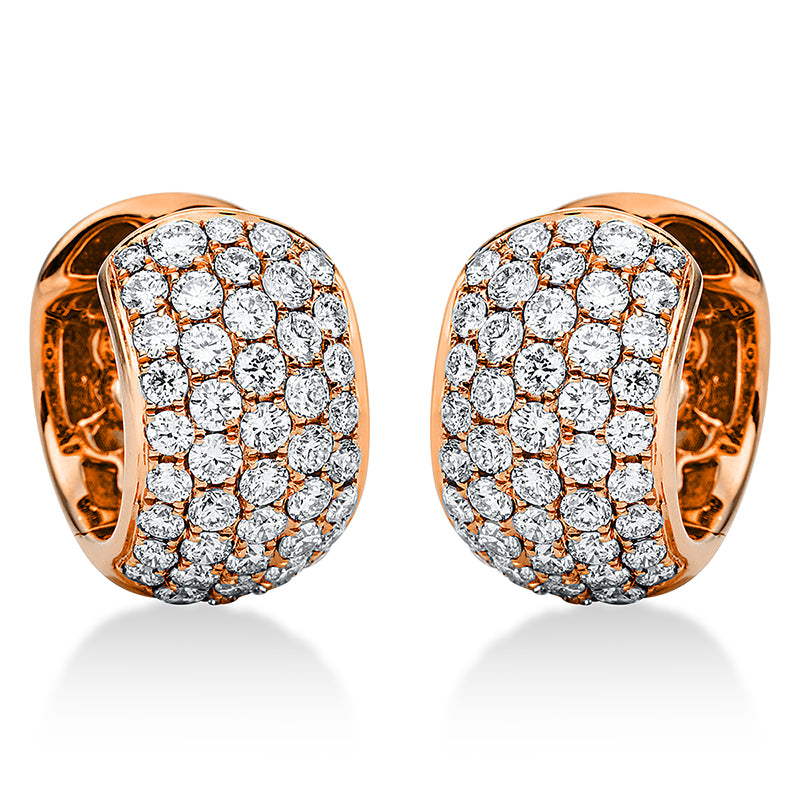 Creolen 18 kt RG, 90 Brill. 1,31 ct, TW-vsi