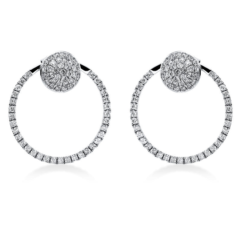 Ohrschmuck 18 kt WG, 138 Brill. 0,81 ct, W-si