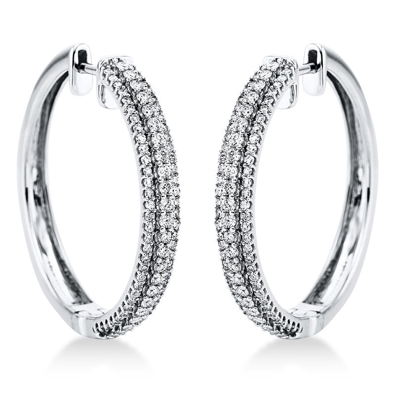 Creolen 18 kt WG. 174 Brillanten 0.98 ct. TW-si