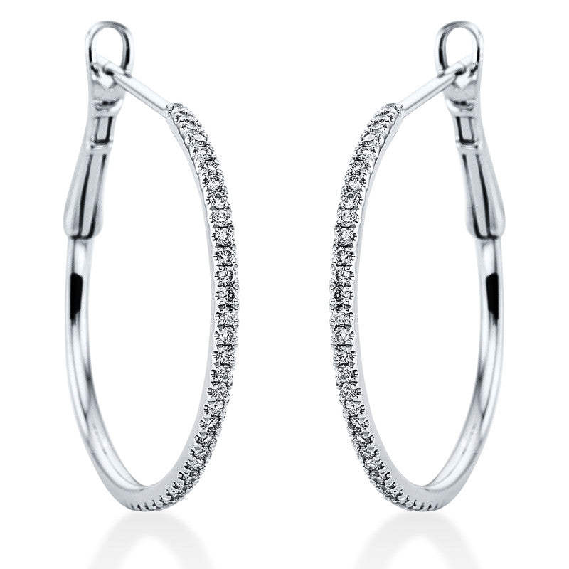 Creolen 18 kt WG, 66 Brill. 0,18 ct, TW-si