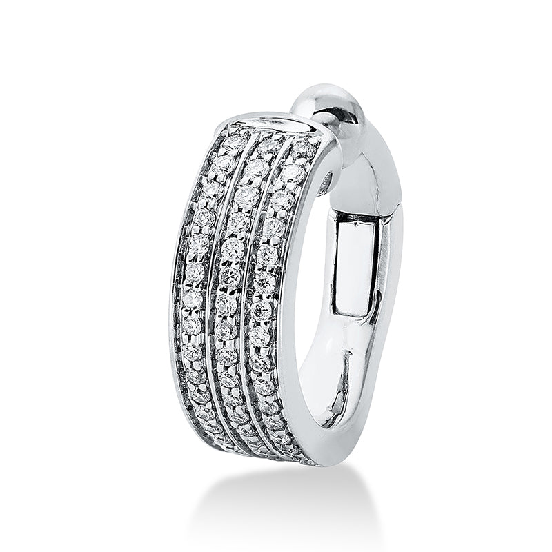 Ohrschmuck 18 kt WG, 48 Brill. 0,13 ct, TW-si