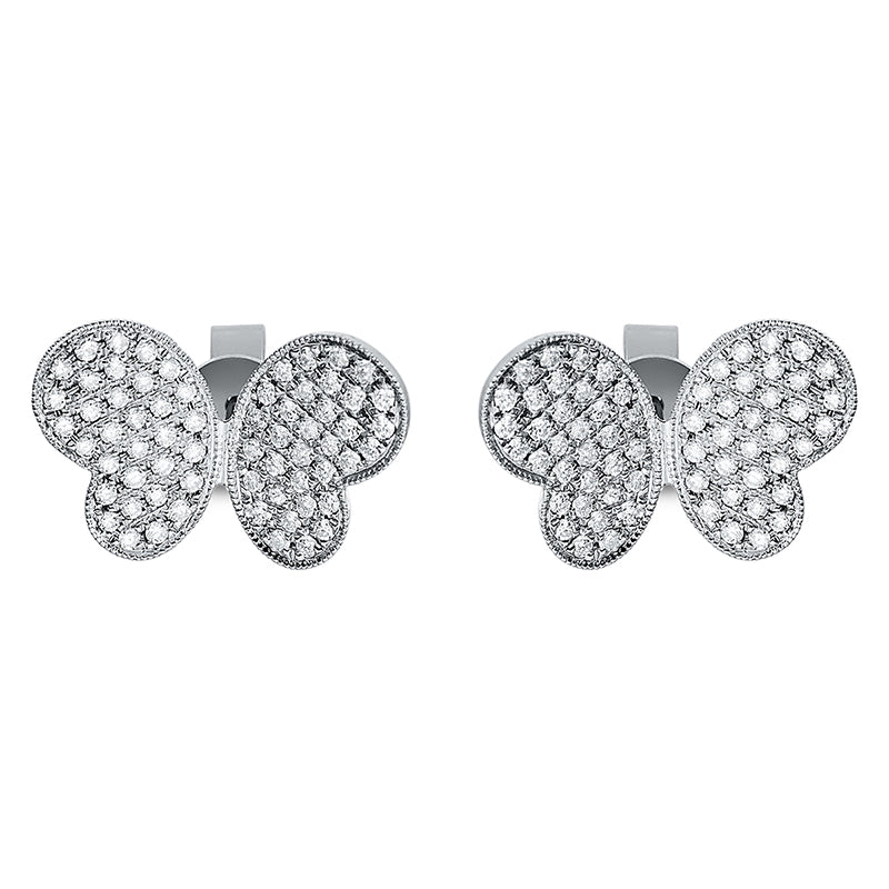 Ohrstecker 18 kt WG, 130 Brill. 0,48 ct, W-si