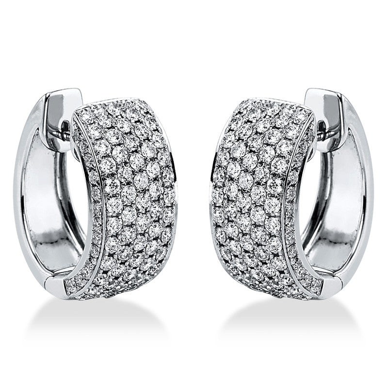 Creolen 18 kt WG, 168 Brill. 1,87 ct, TW-si