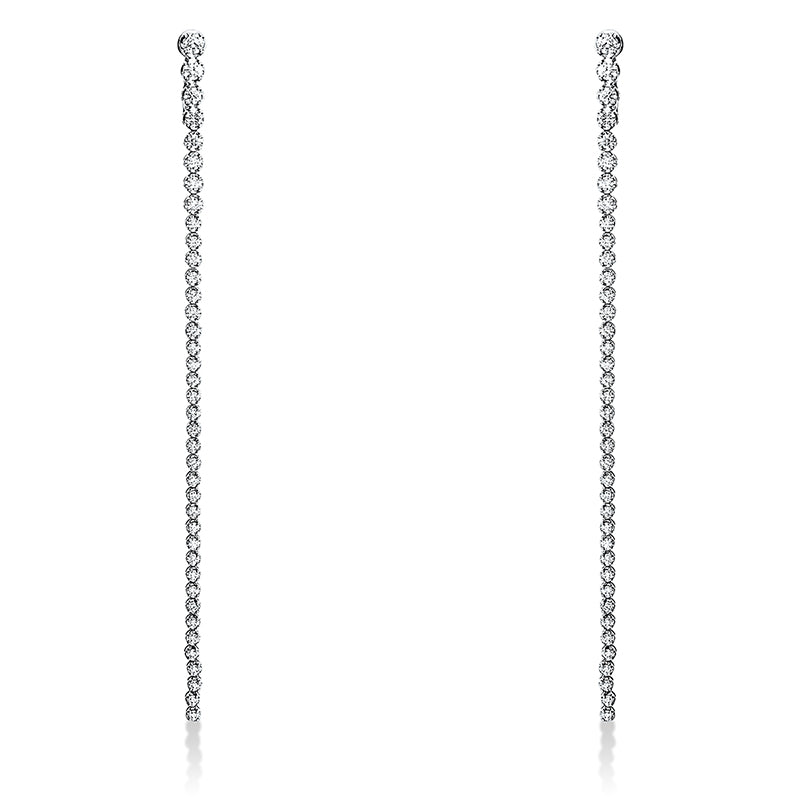 Ohrschmuck 18 kt WG, 8 Brill. 0,99 ct, TW-si, 70 Brill. 1,94 ct, TW-si