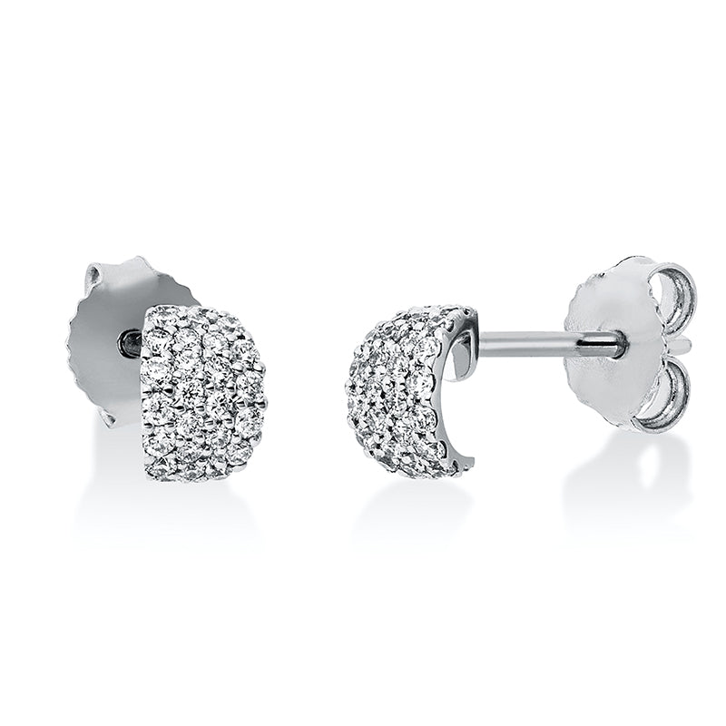 Ohrschmuck 18 kt WG, 54 Brill. 0,25 ct, TW-si