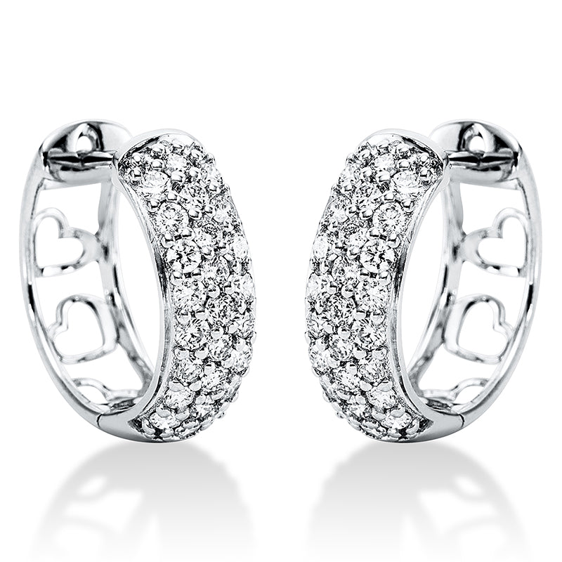 Ohrschmuck 18 kt WG, 50 Brill. 0,67 ct, TTLB-si