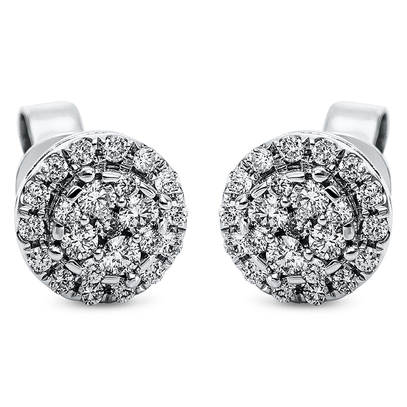 Ohrstecker 18 kt WG, 10 Brill. 0,22 ct, TW-si, 36 Brill. 0,23 ct, TW-si