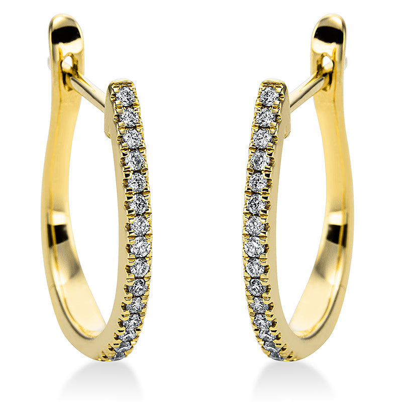 Creolen 18 kt GG, 30 Brill. 0,14 ct, TW-si