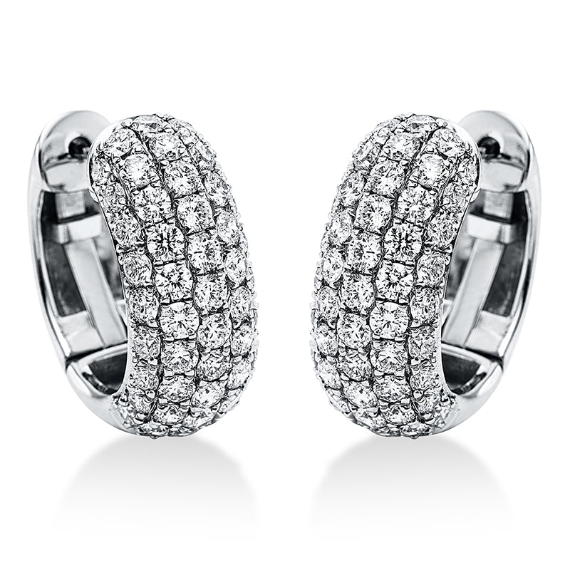 Creolen 18 kt WG. 98 Brillanten 3.00 ct. TW-vsi