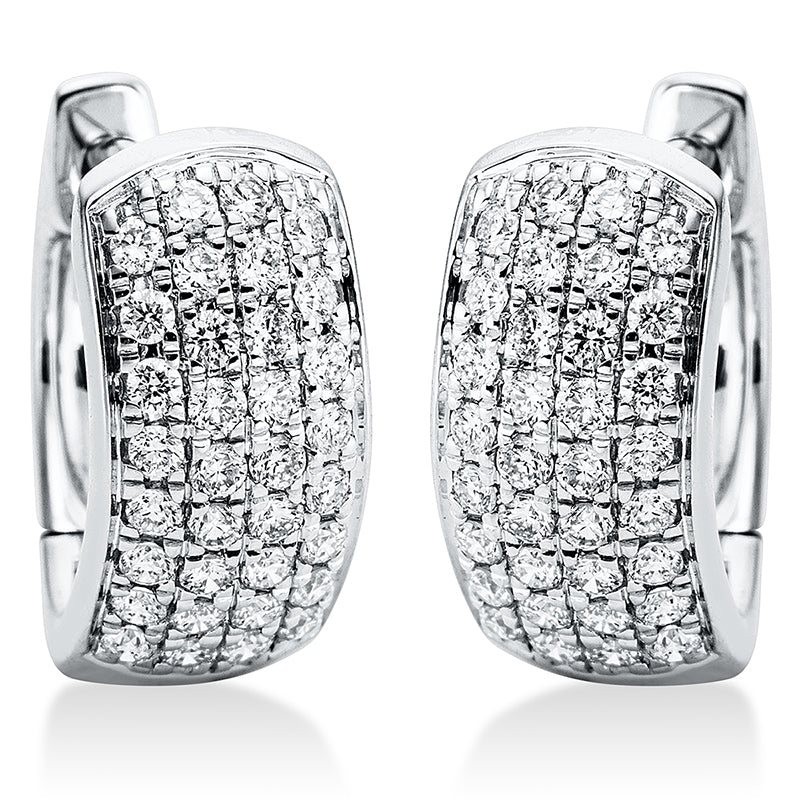 Creolen 18 kt WG, 68 Brill. 0,43 ct, TW-si