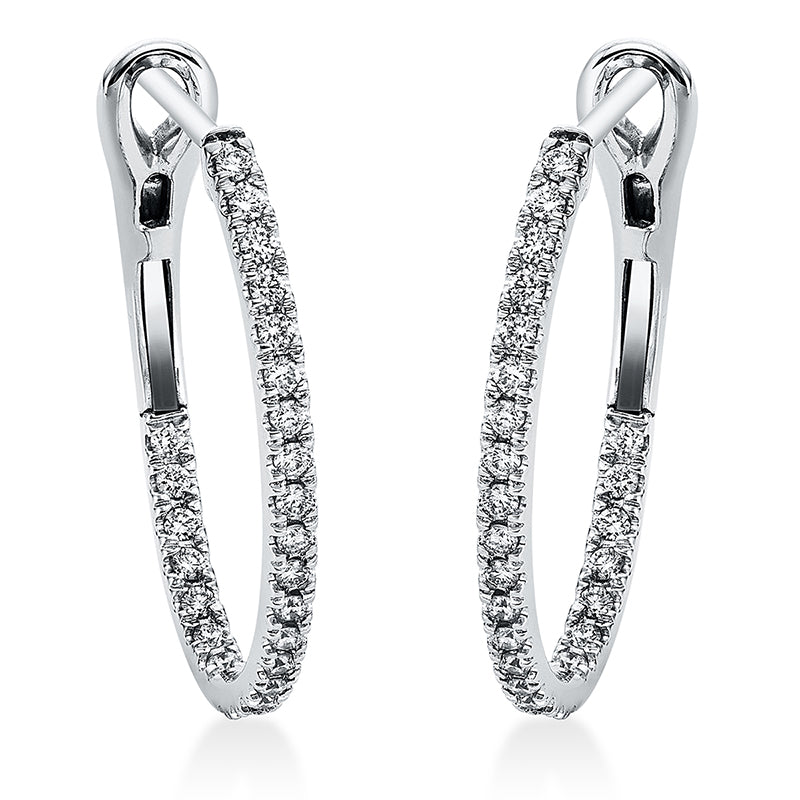 Creolen 18 kt WG, 50 Brill. 0,50 ct, TW-si
