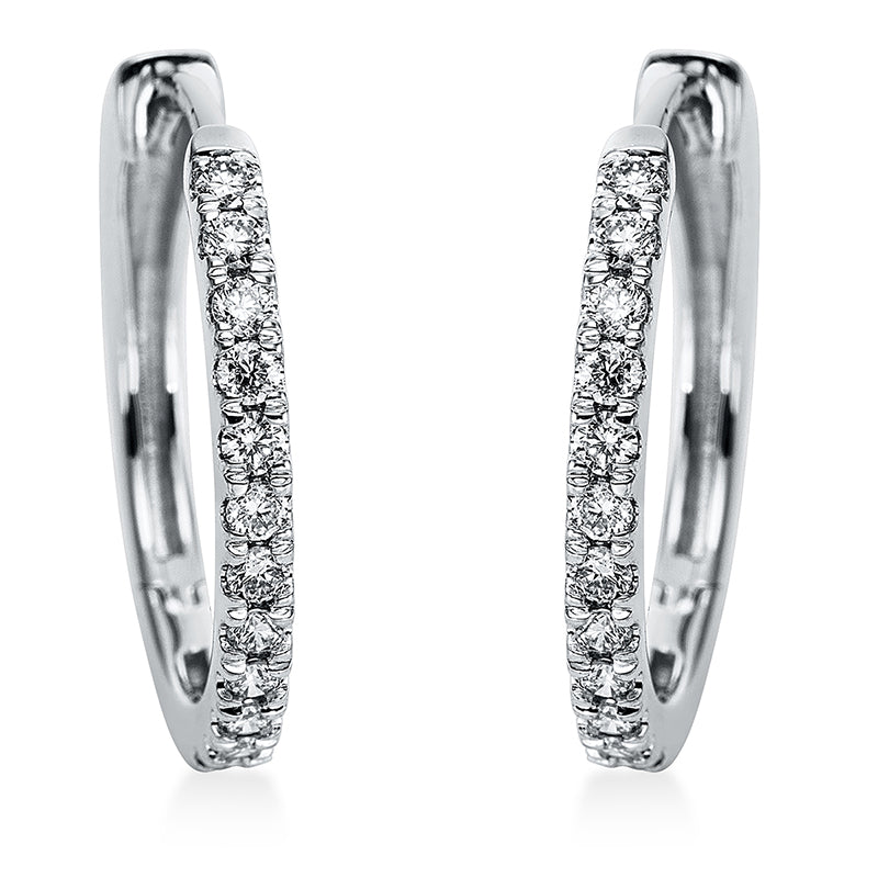 Creolen 18 kt WG, 30 Brill. 0,50 ct, TW-si