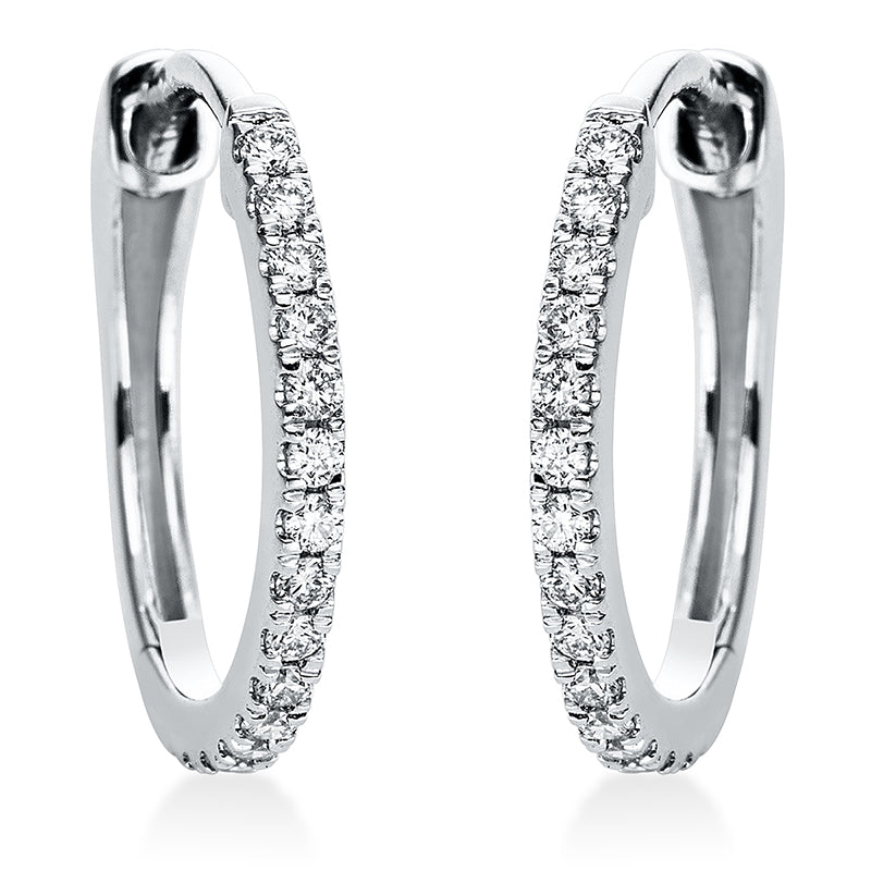 Creolen 18 kt WG, 30 Brill. 0,15 ct, TW-si