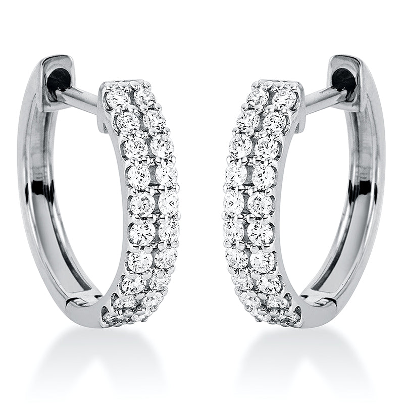 Creolen 18 kt WG, 40 Brill. 0,27 ct, TW-si