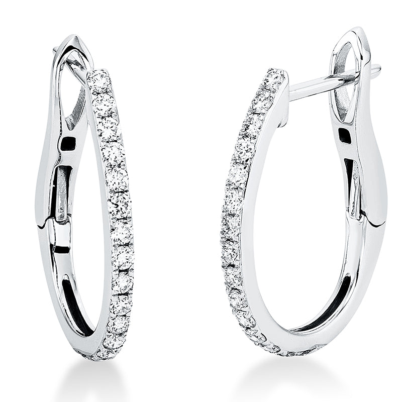 Creolen 18 kt WG, 30 Brill. 0,29 ct, TW-si