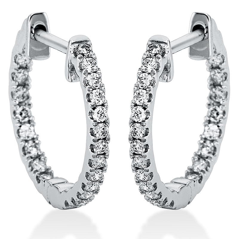 Creolen 18 kt WG, 42 Brill. 0,25 ct, TW-si
